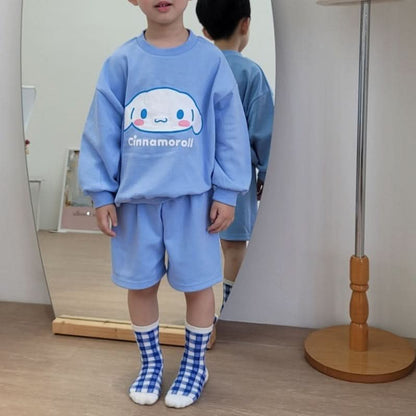 Toddler Sanrio Sweatshirt and Shorts Set (1-5y) - Blue - AT NOON STORE