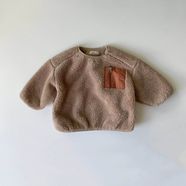 Kids Fluffy Fleece Pocket Sweatshirt (1-5y) - 2 Colors