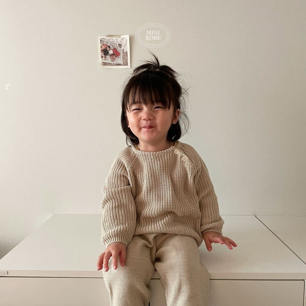 Baby Toddler Knit Pocket Pants (3-36m) - 2 Colors - AT NOON STORE