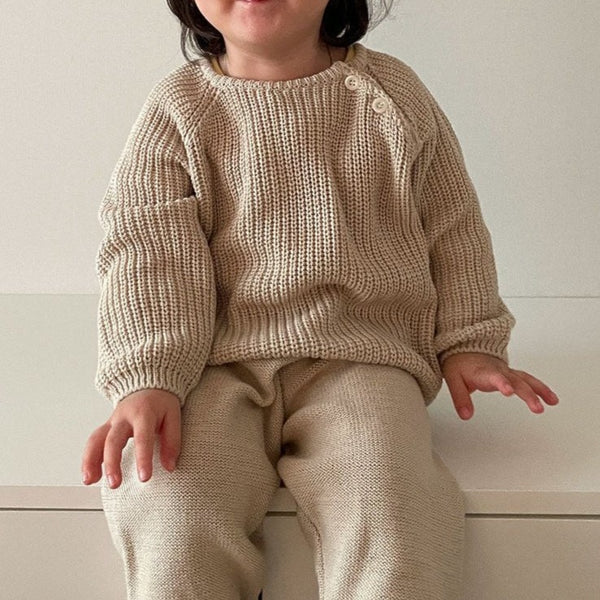 Toddler Raglan Sweater Knit Top (3-36m) - 2 Colors - AT NOON STORE