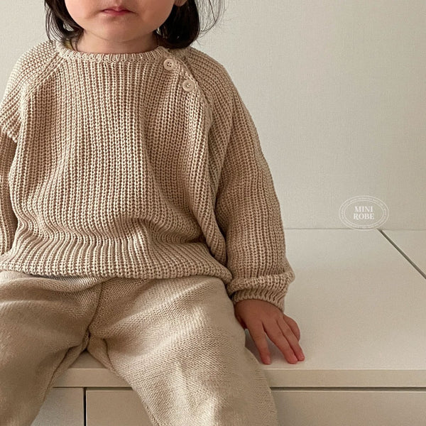 Toddler Raglan Sweater Knit Top (3-36m) - 2 Colors - AT NOON STORE