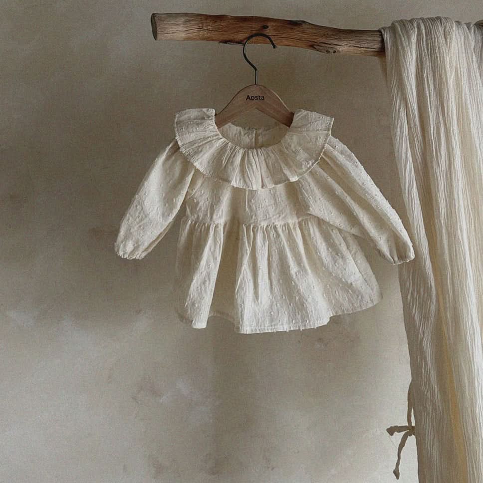 Girls Aosta Ruffle Collar Blouse (3m-5y) - 3 Colors - AT NOON STORE