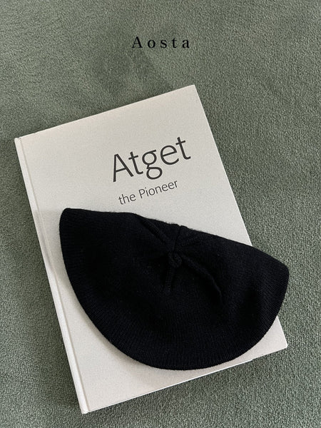 Baby Toddler Knitted Beret- Black - AT NOON STORE