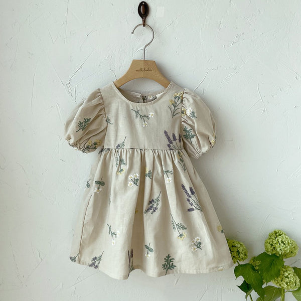 Toddler Milk Milk Floral Embroidery Dress (2-5y)