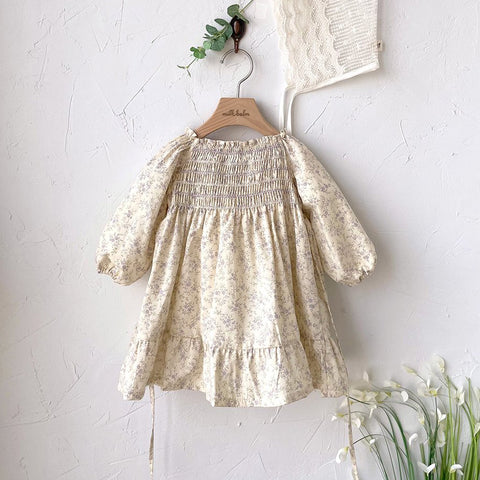 Toddler Milk Smocked Bodice Dress (3m-1y) - Floral - AT NOON STORE