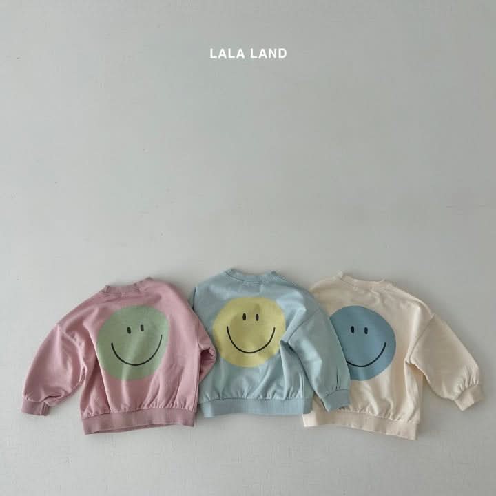 Kids Land Smiley Face Sweatshirt (1-5y) - Cream - AT NOON STORE