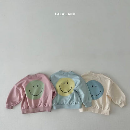 Kids Land Smiley Face Sweatshirt (1-5y) - Cream - AT NOON STORE