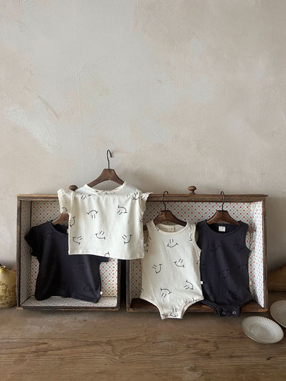 Baby Happy Sleeveless Romper (0-18m) - 2 Colors - AT NOON STORE