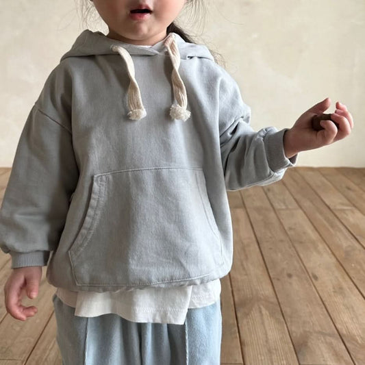 Baby Bella Kangaroo Pocket Hoodie (3-6m) - Sky - AT NOON STORE