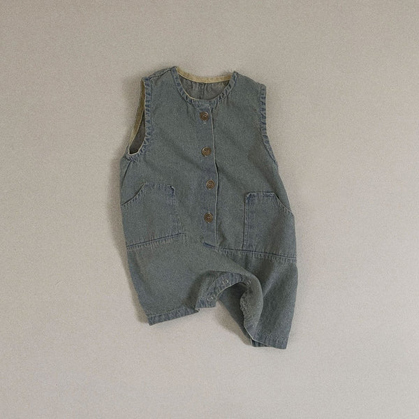 Baby Toddler Denim Jumpsuit (3-36m) - Light Blue