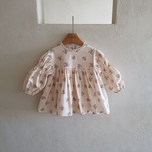 Baby Lace Trim Floral Print Dress (3-24m)