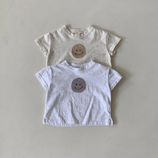 Baby BH Smiley Face Print T-Shirt (3-18m) - 2 Colors - AT NOON STORE