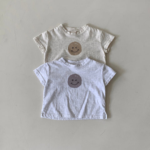 Baby BH Smiley Face Print T-Shirt (3-18m) - 2 Colors