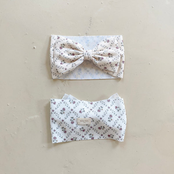Baby BH Floral Print Bow Headband (3-18m) - 2 Colors