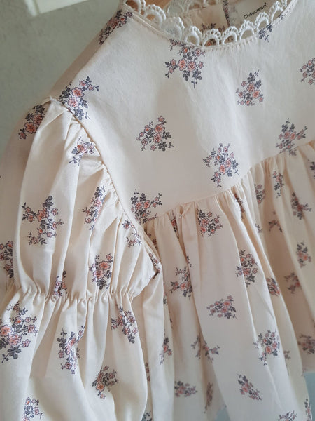 Baby Lace Trim Floral Print Dress (3-24m)