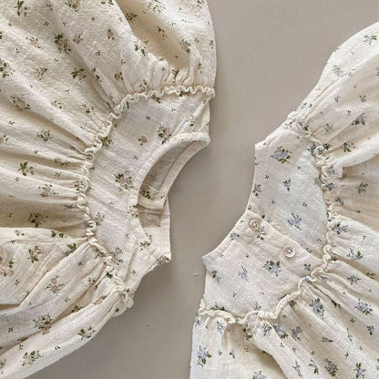 Baby BH Ruffle Yoke Floral Top (3-18m) - Blue Floral - AT NOON STORE
