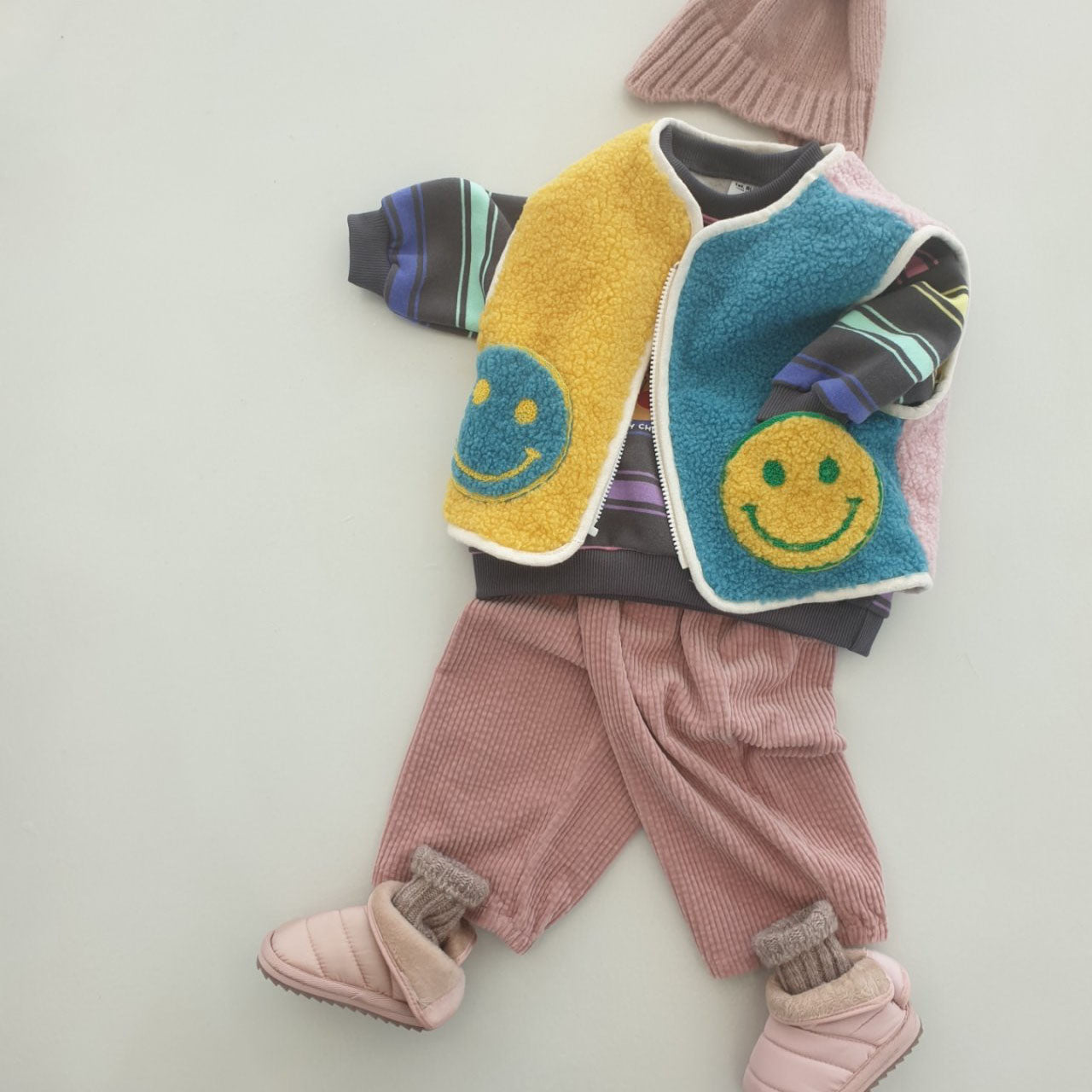 Toddler Smiley Face Pocket Vest (1-5y) - 2 Colors