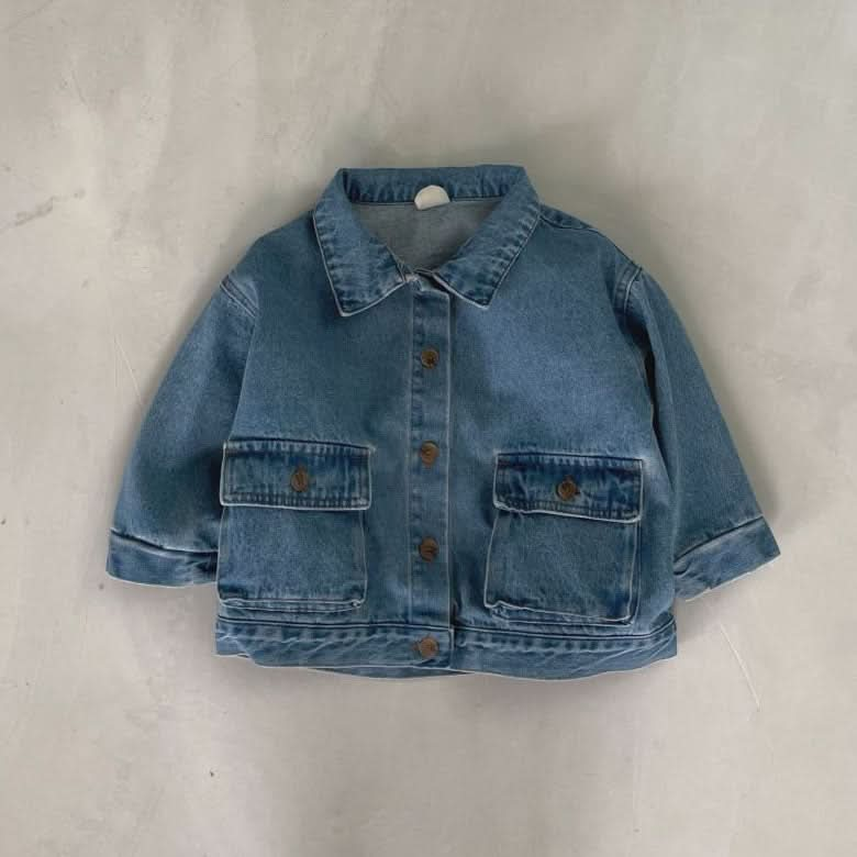 Kids Denim Jacket (1-2y) - Blue - AT NOON STORE