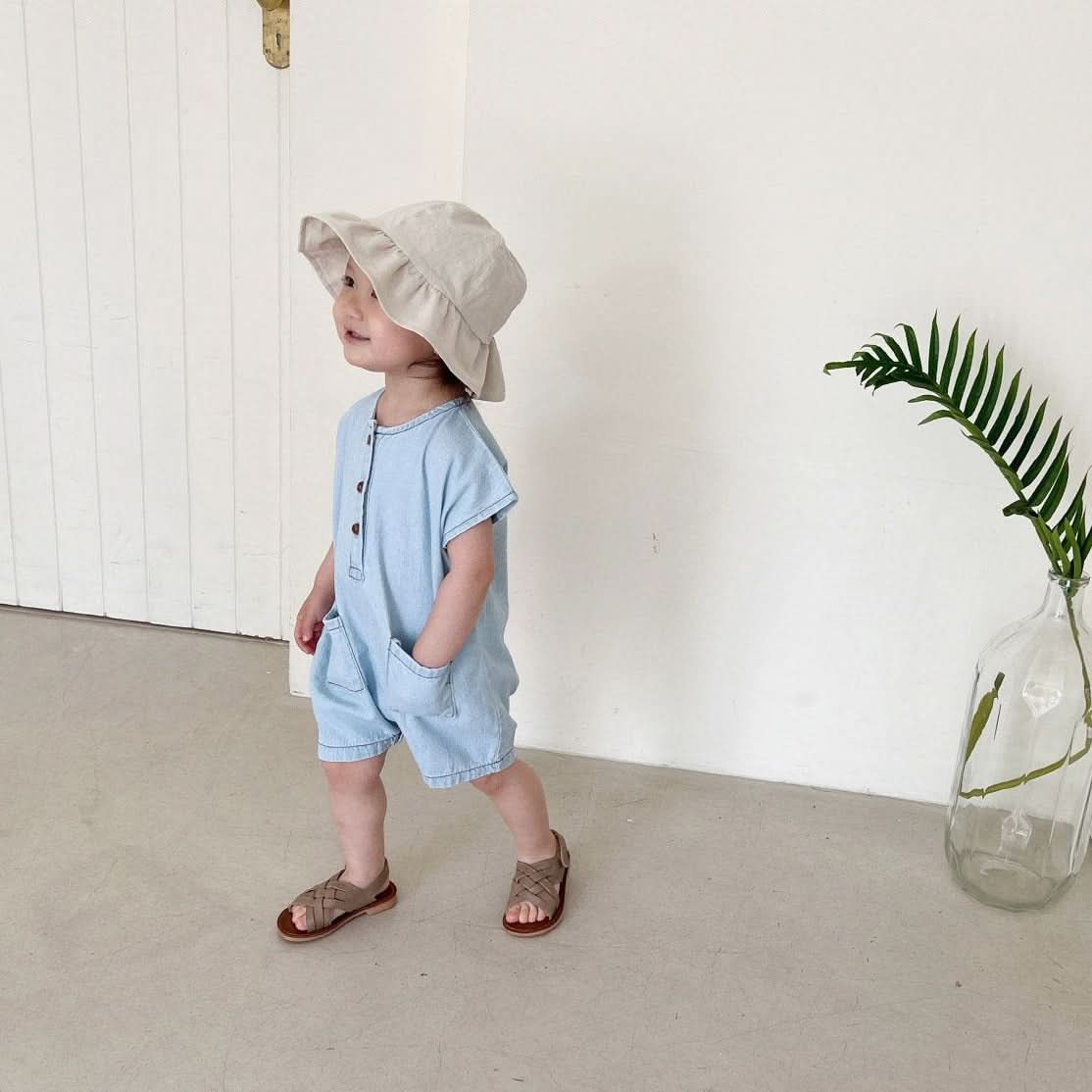 Baby Sleeveless Pocket Jumpsuit (6-12m) - 3 Colors - AT NOON STORE