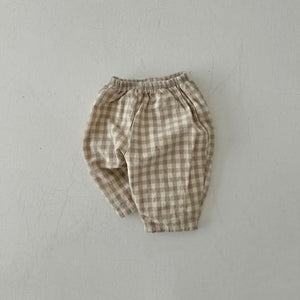 Baby Toddler Land Gingham Pull-On Pants (4m-5y) - Beige
