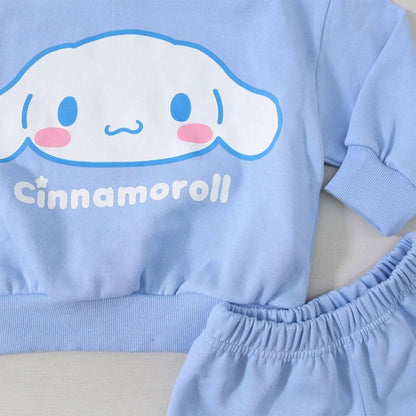 Toddler Sanrio Sweatshirt and Shorts Set (1-5y) - Blue - AT NOON STORE