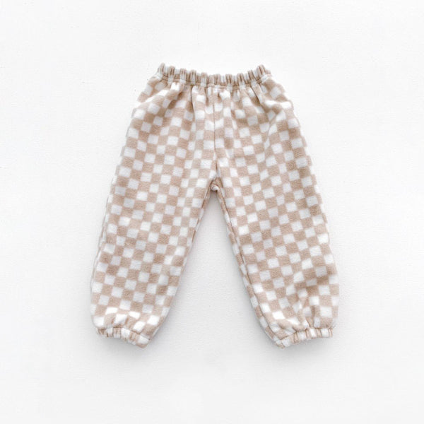 Toddler Checkered Fleece Jogger Pants (2-6y) - 2 Colors - AT NOON STORE