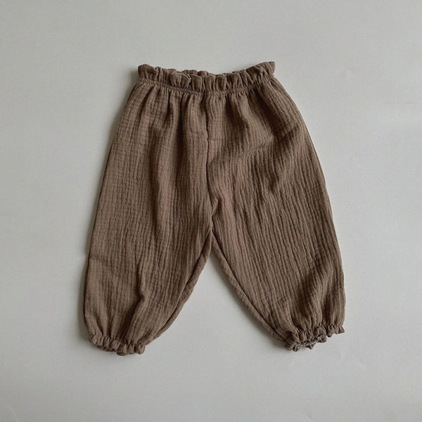 Baby Toddler Gauze Cotton Jogger Pants (0-5y) - 3 Colors