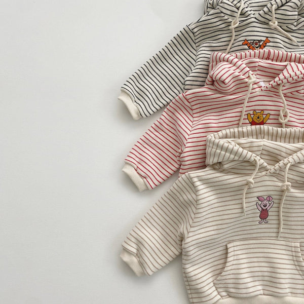 Baby Toddler Pooh & Friends Striped Hoodie (1-5y) - 3 Colors - AT NOON STORE