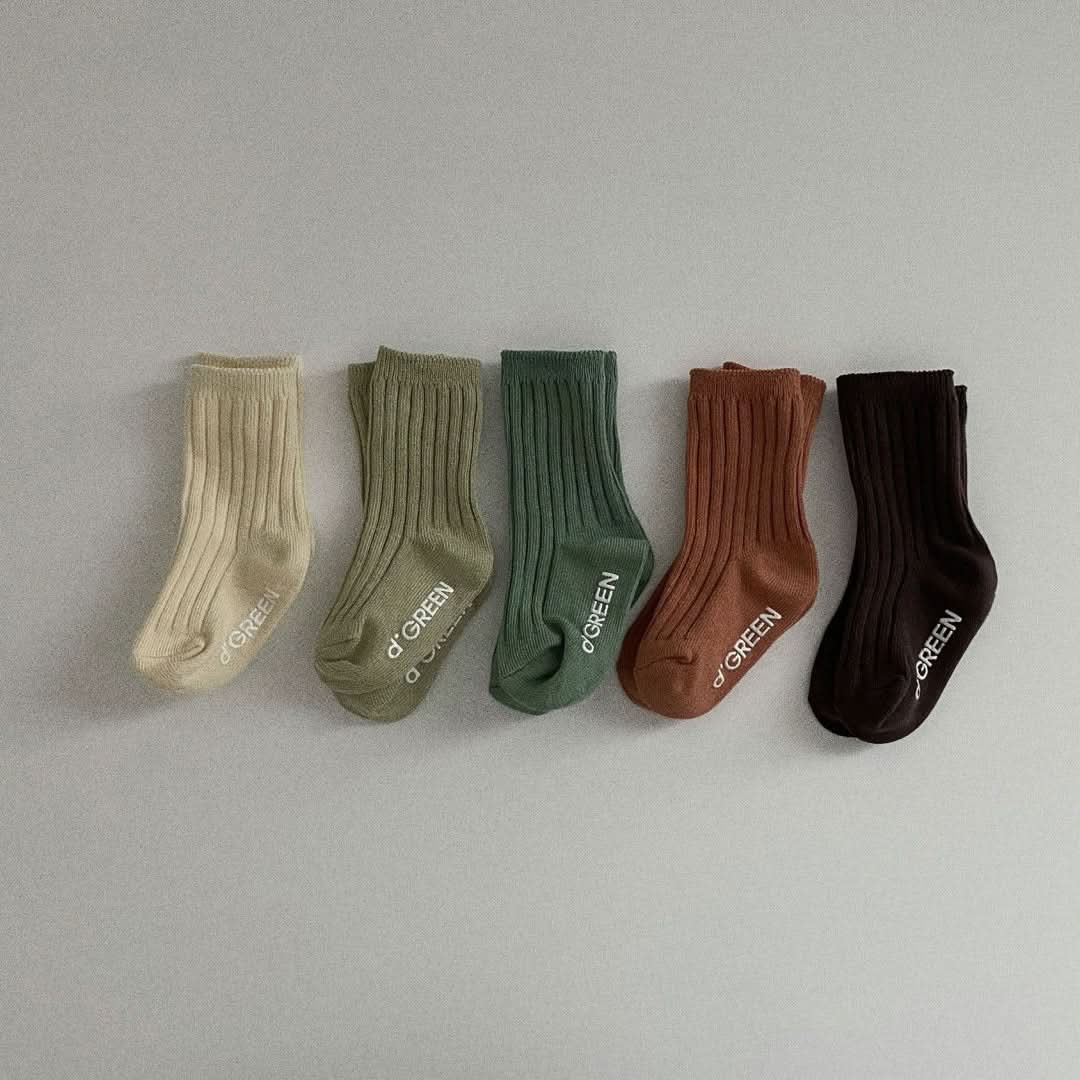 Kids 5pk Pistachio Socks (3m - 5y) kids outfit