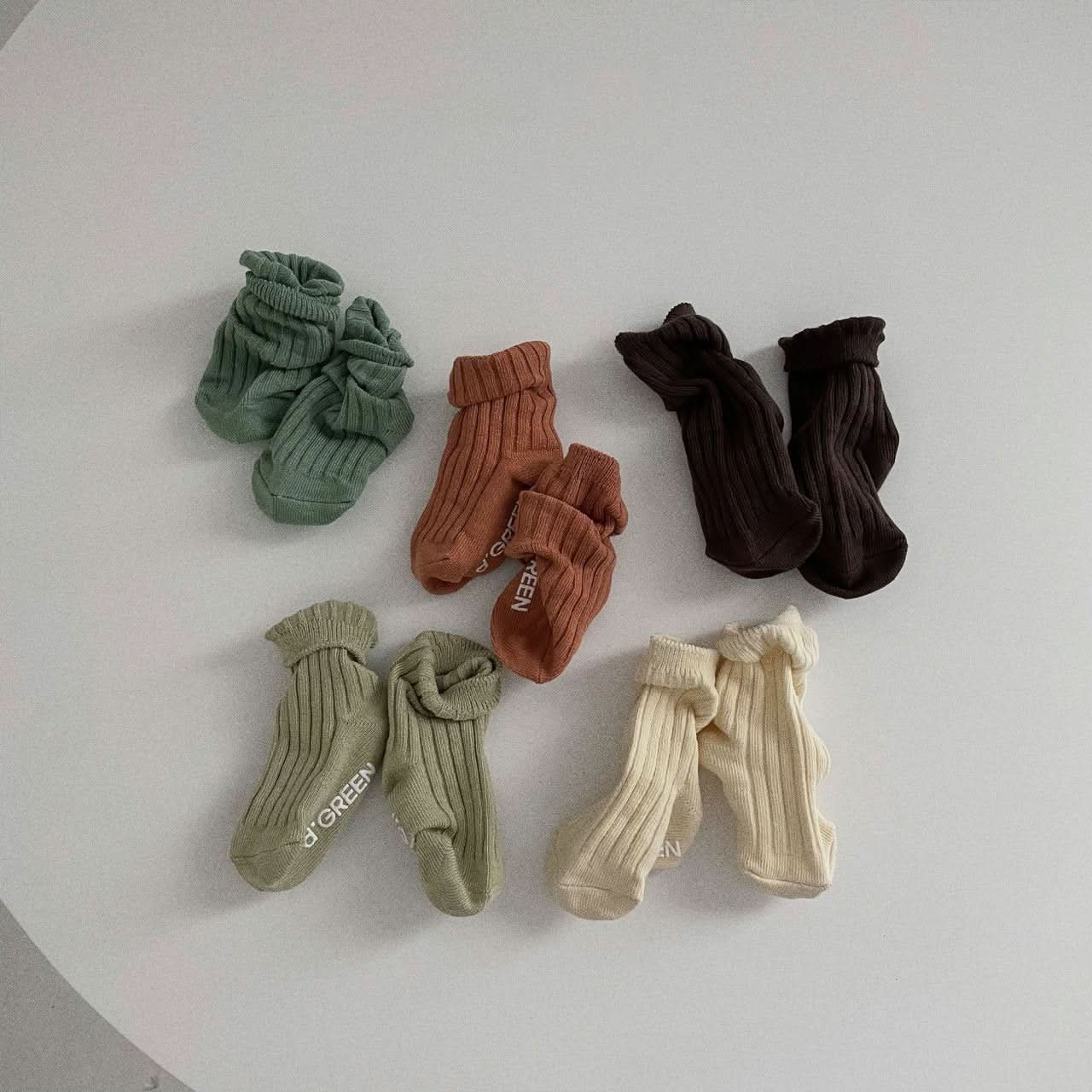 Kids 5pk Pistachio Socks (3m - 5y) kids outfit