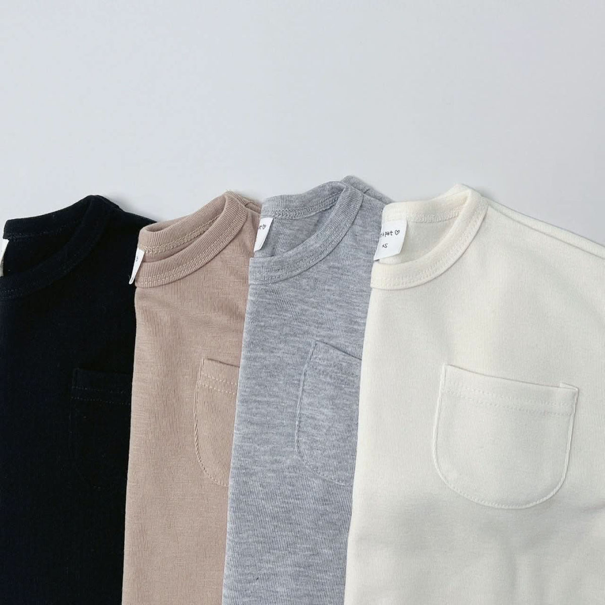 Kids Basic Pocket Long Tee (1-5y) - 4 Colors kids outfit