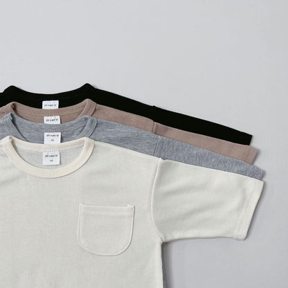 Kids Basic Pocket Long Tee (1-5y) - 4 Colors kids outfit