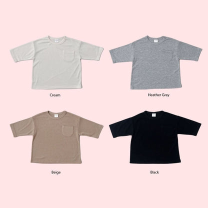 Kids Basic Pocket Long Tee (1-5y) - 4 Colors kids outfit