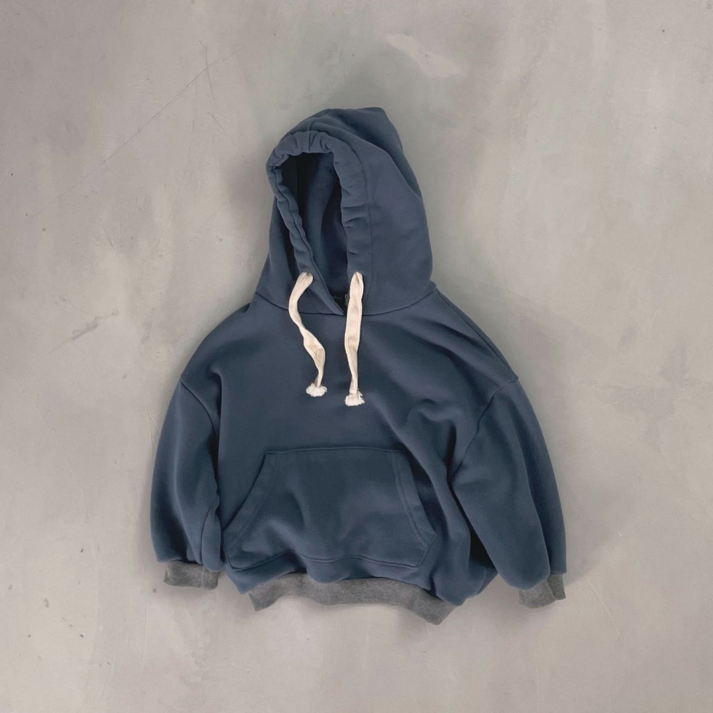 Kids Bella Kangaroo Pocket Cotton Hoodie (1-5y) - Blue kids outfit