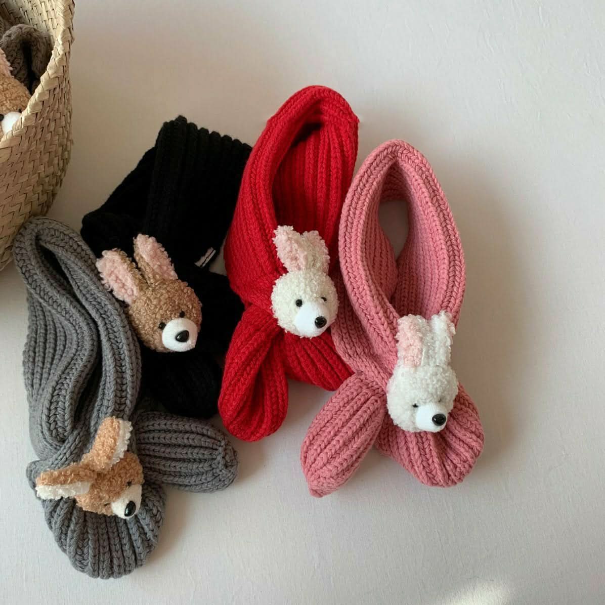 Kids Bunny Scarf ( 1 - 4y) - Black kids outfit