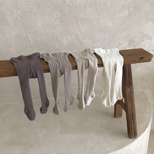Kids Ribbed Tights (0 - 5y) - 4 Colors kids outfit