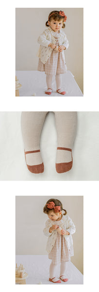 Baby Toddler Mary Jane Tights (0-4T) - Pink Beige - AT NOON STORE
