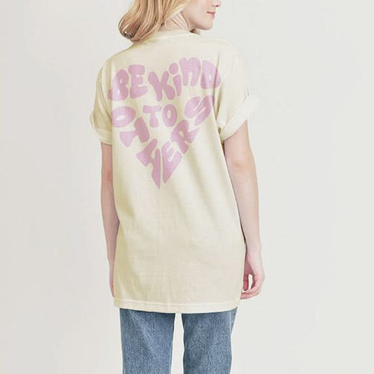 MAMA - Be Kind Graphic Top - Ivory kids outfit