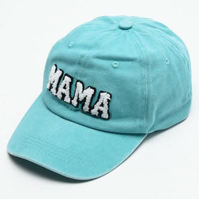 MAMA Chenille Patch Cap - Washed Turq kids outfit