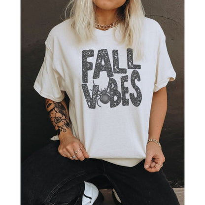 Mama Halloween Fall Vibes Graphic Tee - Cream kids outfit