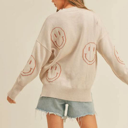 Mama Smile Sweater Top - Beige kids outfit