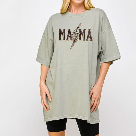 MAMA Voltage Graphic Tee - Sandstone kids outfit