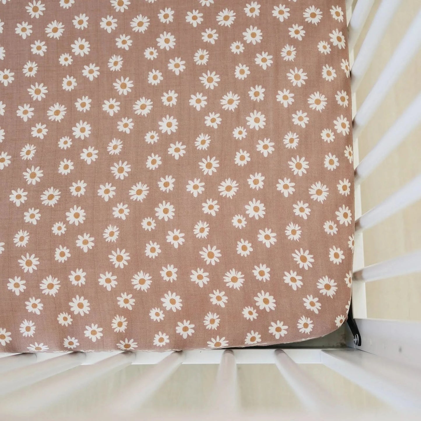 Mebie Daisy Dream Muslin Crib Sheet kids outfit