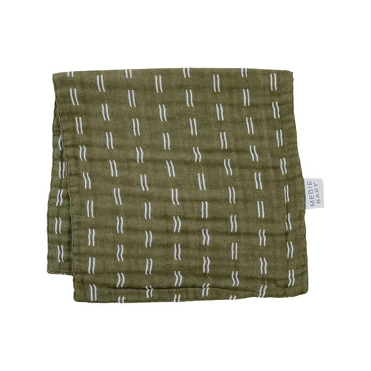 Mebie Olive Strokes Burp Cloth kids outfit