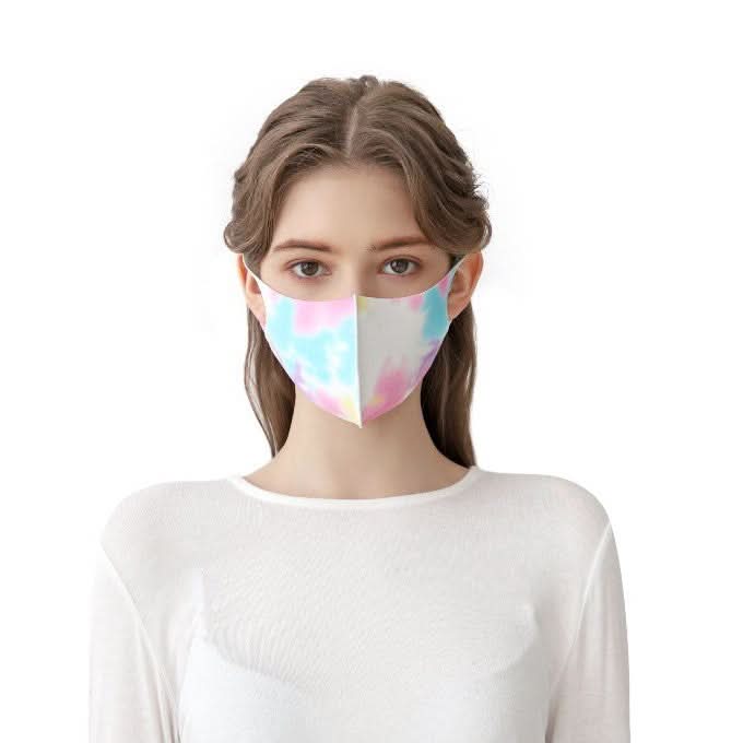 Moms Washable Tie Dye Face Mask - White/Purple kids outfit