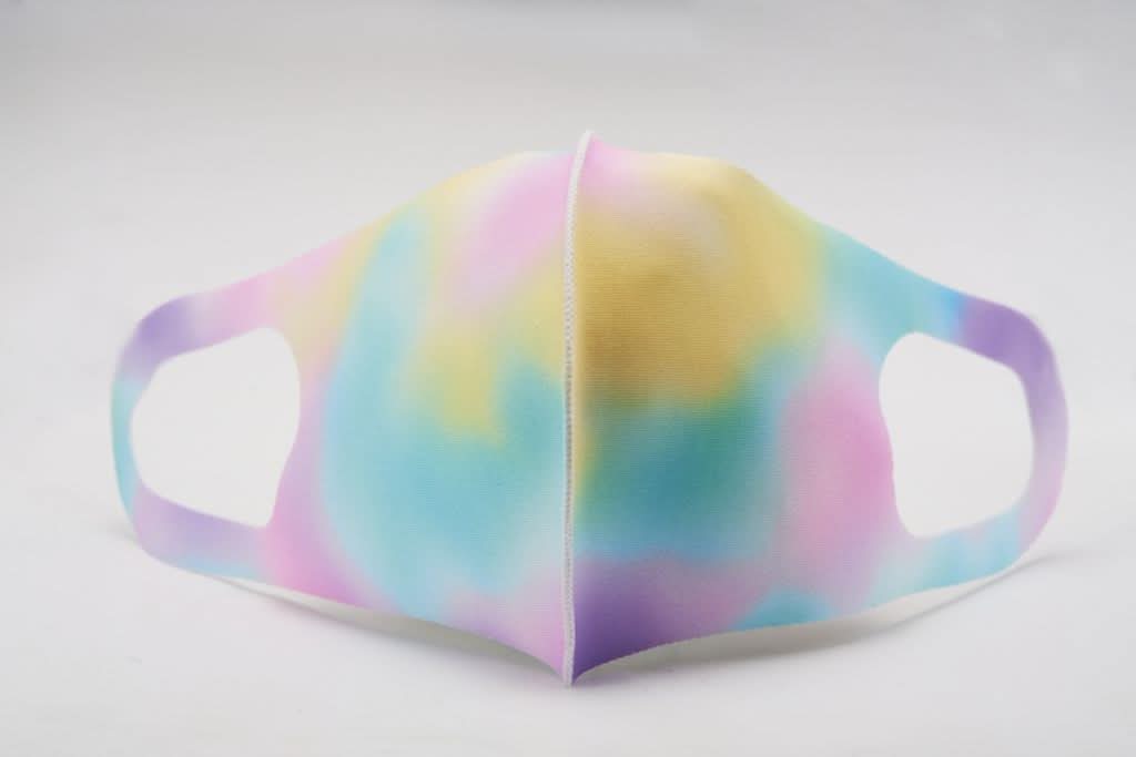 Mom's Washable Tie Dye Face Mask - Yellow kids outfit