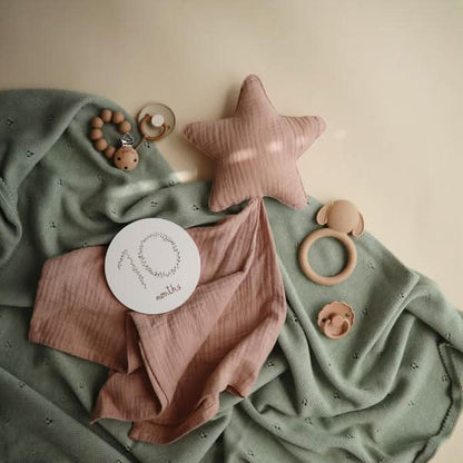 Mushie Dog Teether kids outfit