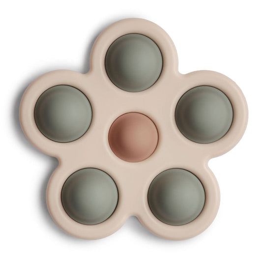 Mushie Flower Press Toy (Dried Thyme/Natural/Shifting Sand) kids outfit