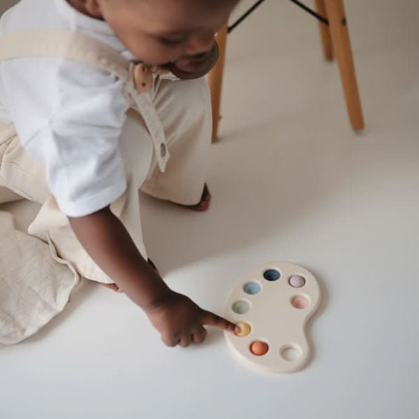 Mushie Paint Palette Press Toy kids outfit