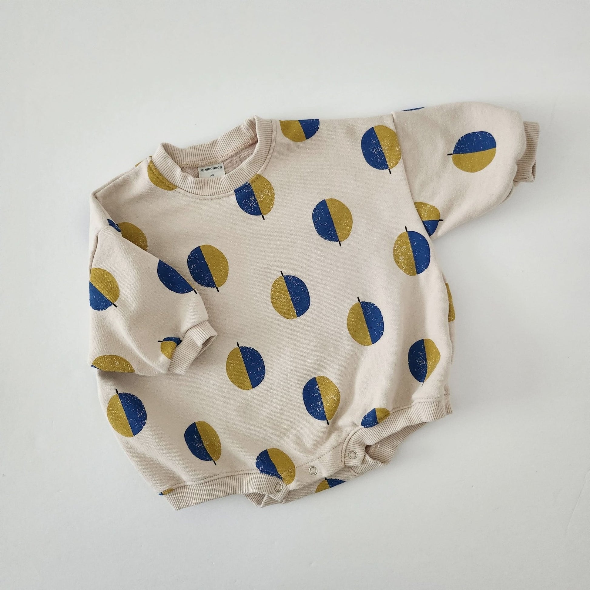 Toddler Balloon Print Sweatshirt Romper (3m - 3y) - Beige kids outfit